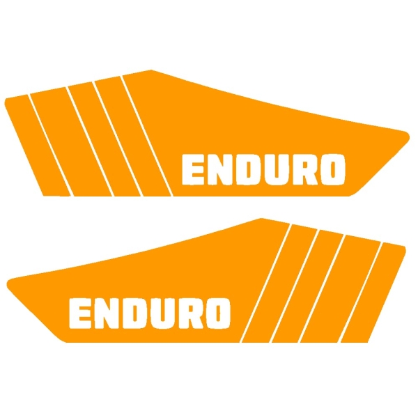 SET Aufkleber, Klebefolie für Seitendeckel (orange), Simson S53E, S83E