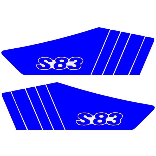 SET Aufkleber, Klebefolie für Seitendeckel (dunkelblau), Simson S83