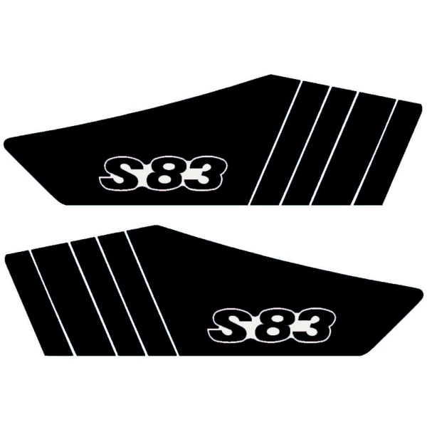 SET Aufkleber, Klebefolie für Seitendeckel (schwarz), Simson S83