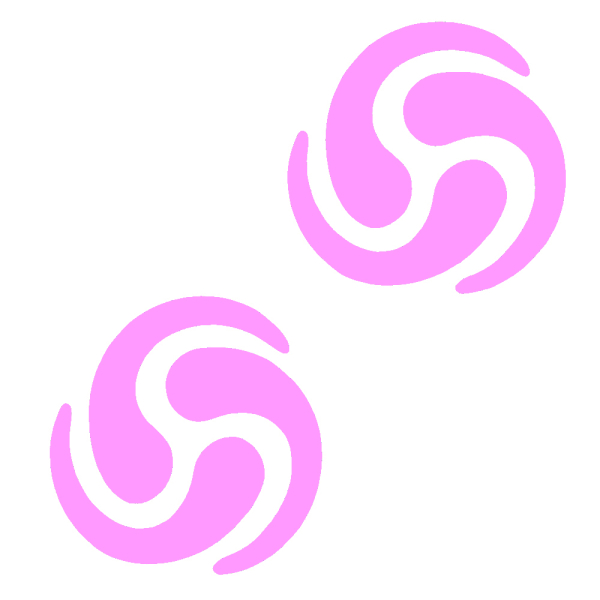 Aufkleber, Klebefolie Wirbellogo (pink), Simson S50, S51, S70