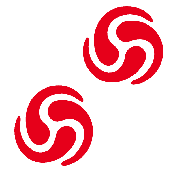 Aufkleber, Klebefolie Wirbellogo (rot), Simson S50, S51, S70