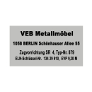 Klebefolie, Aufkleber für Anhängerzugvorrichtung, Simson SR4-