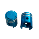 SET Ventilkappen "Kolben" (Aluminium), blau eloxiert, Simson S50, S51, S53, S70, SR50, KR51, SR4-