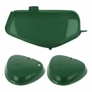 Komplettes Tank-Set mit Export-Deckeln (billardgrün), Simson S51, S70