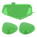Komplettes Tank-Set mit Export-Deckeln (saftgrün), Simson S51, S70