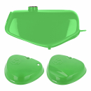 Komplettes Tank-Set mit Export-Deckeln (saftgrün), Simson S51E, S70E