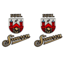 SET Aufkleber, Klebefolie für Tank, Simson SR1, SR2