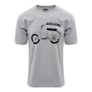 T-Shirt (hellgrau meliert), Motiv: Schwalbe - 100% Baumwolle