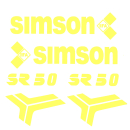 Aufkleber Set (neon), Simson SR50