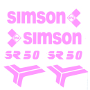 Aufkleber Set (pink), Simson SR50