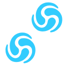 Aufkleber, Klebefolie Wirbellogo (hellblau), Simson S50, S51, S70